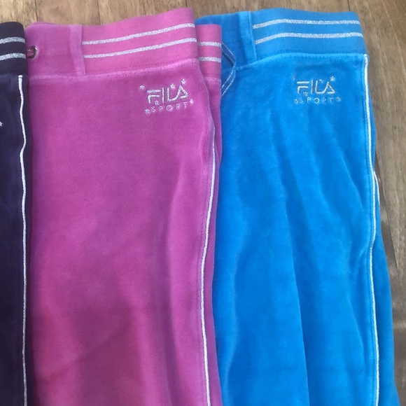 4 pair velour girls size 12 pants. - Picture 2 of 3